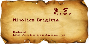 Miholics Brigitta névjegykártya