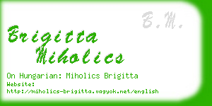 brigitta miholics business card